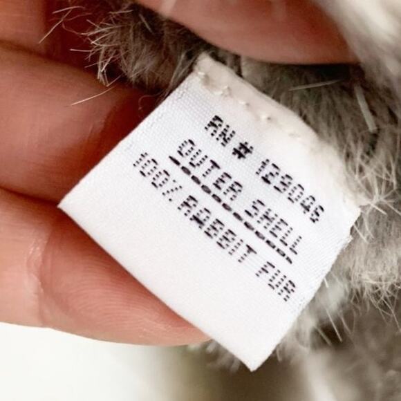What Goes Around Comes Around Rabbit Fur Vest Small Grey - Picture 8 of 9
